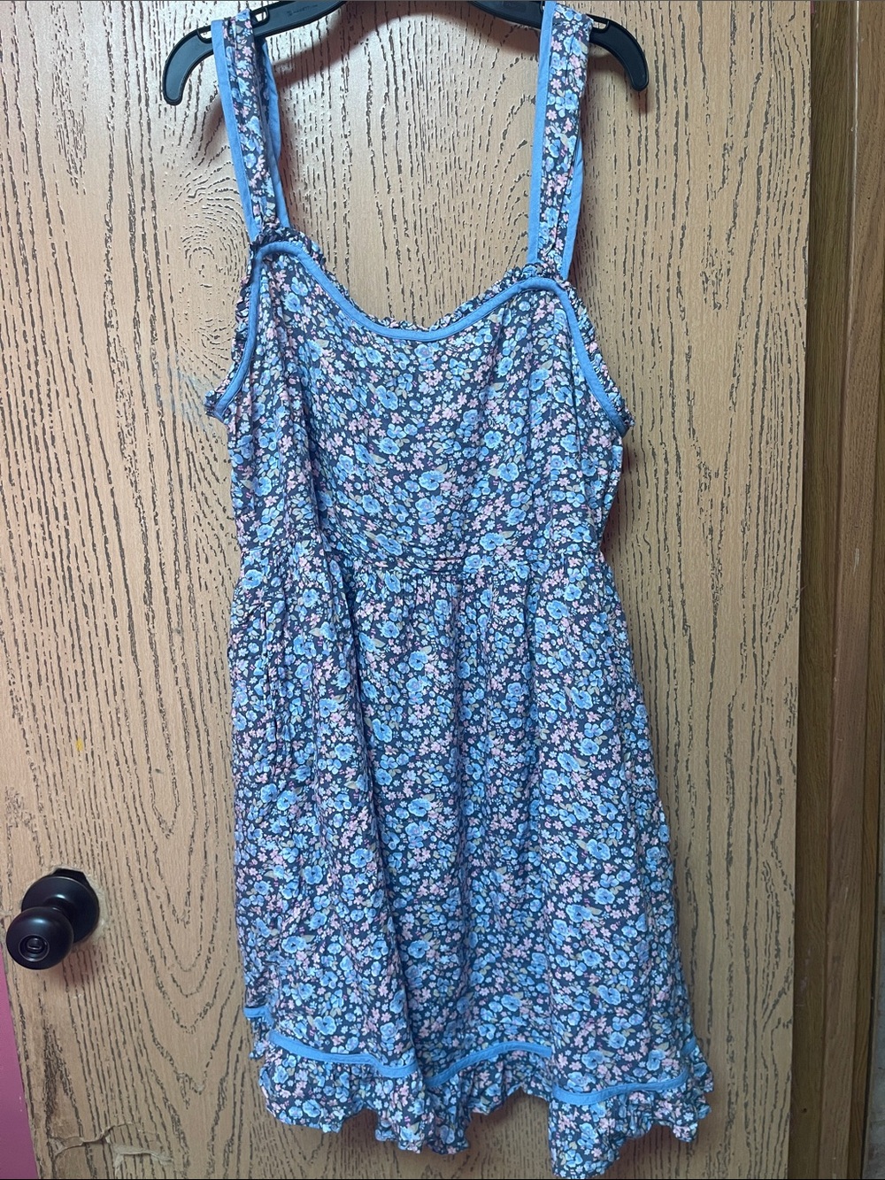 American Eagle Outfitters Blue Floral Mini Dress